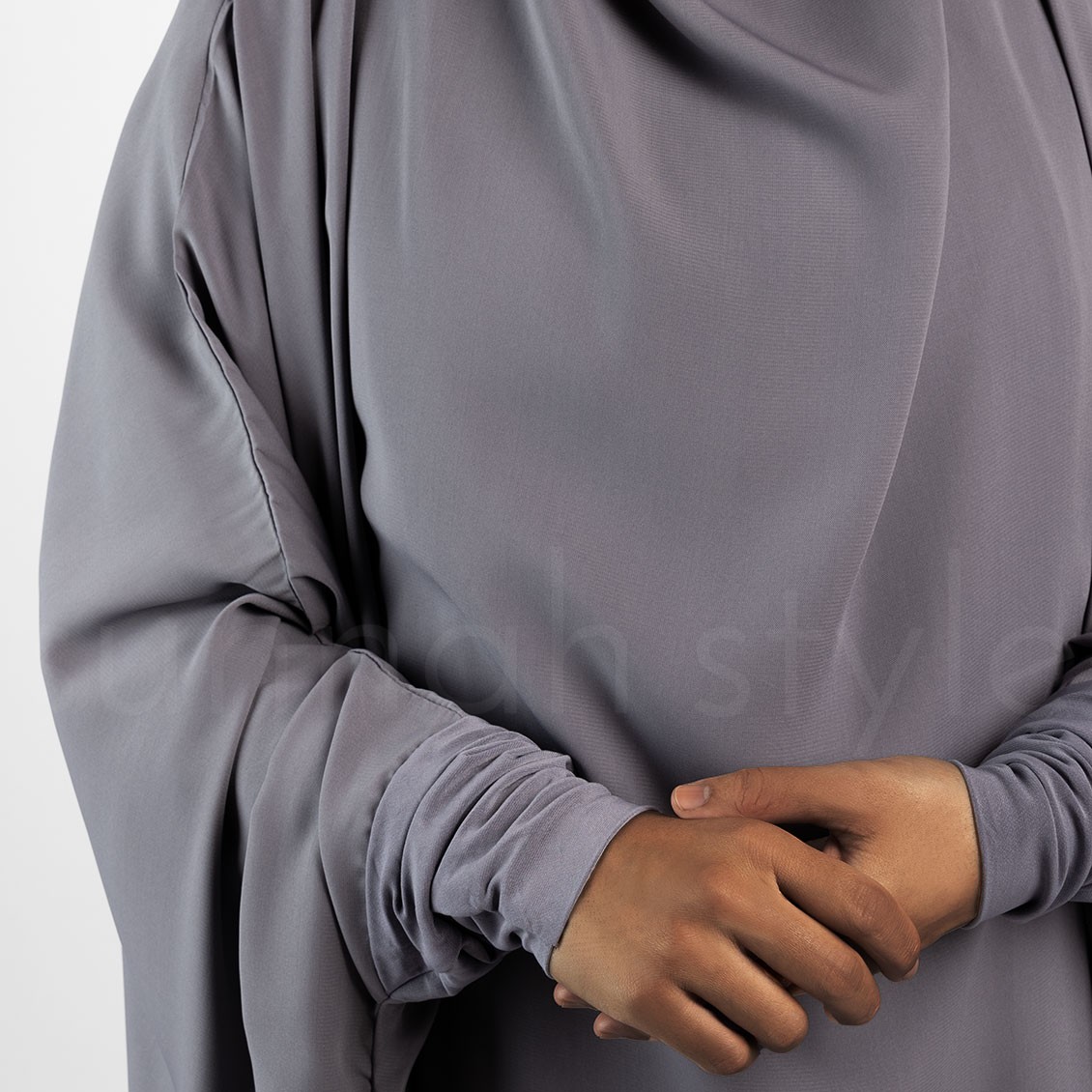 Sunnah Style Plain Jilbab Top Knee Length Grey